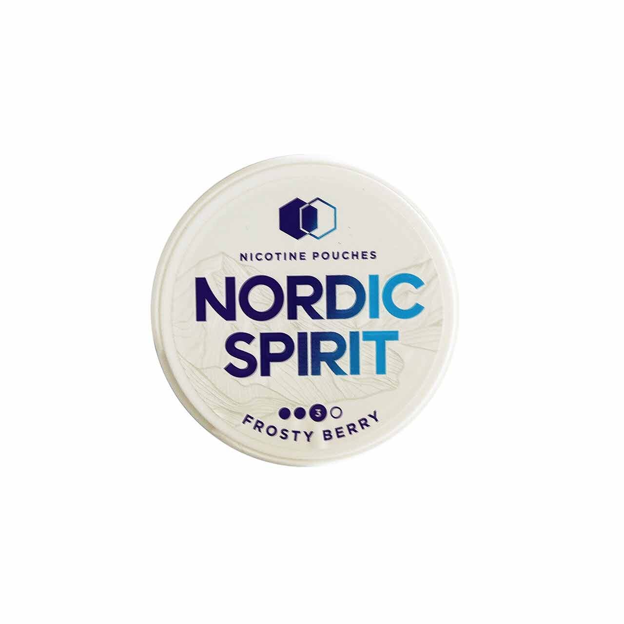 
                  
                    Nordic Spirit Frosty Berry nicotine pouches packaging on a white background
                  
                