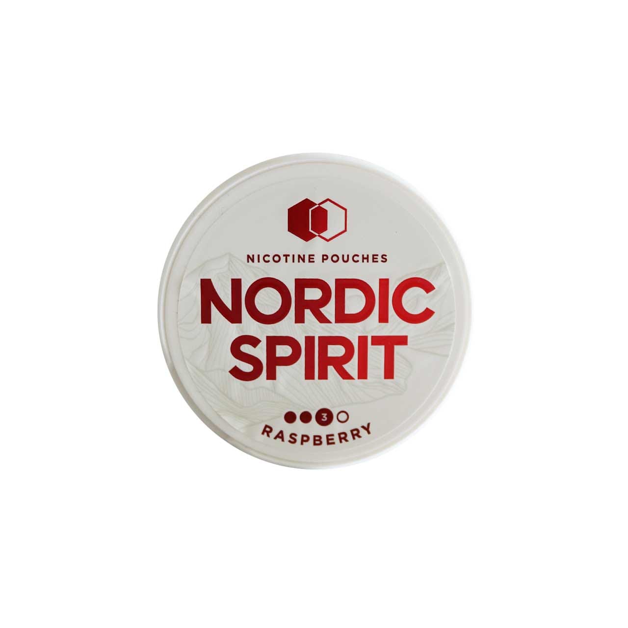 
                  
                    Nordic Spirit Raspberry nicotine pouches packaging on a white background
                  
                
