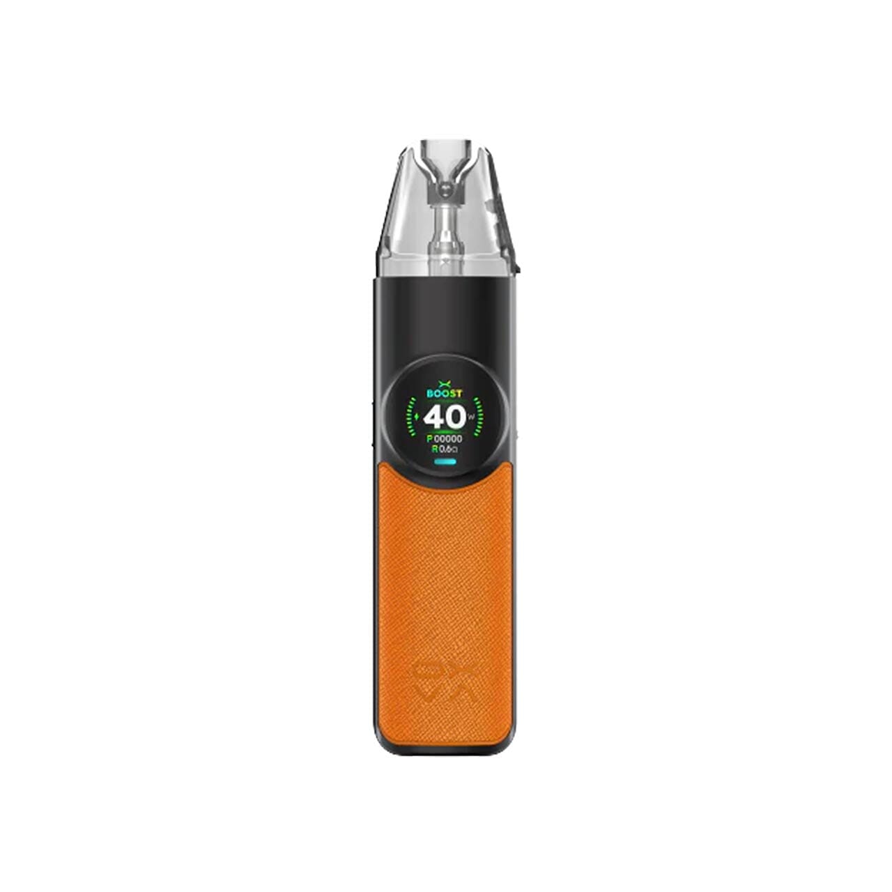 
                  
                    Orange and black Oxva Nexlim vape device with a black top on a white background
                  
                