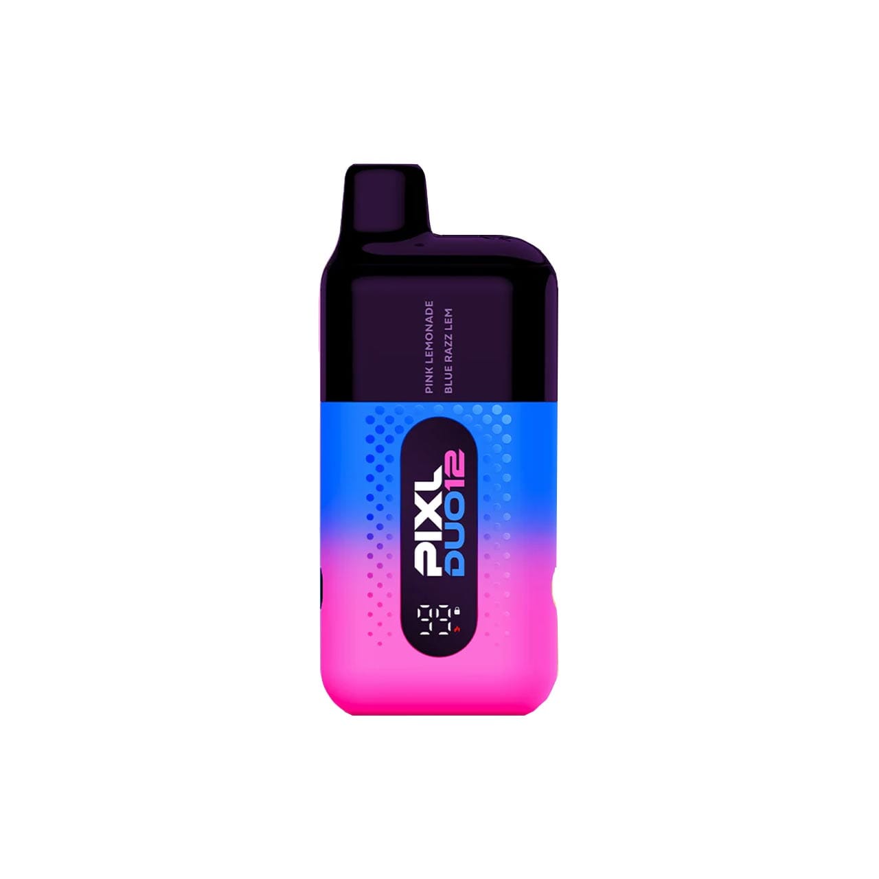 
                  
                    Gradient blue and purple Pixl Duo 12 vaping device on a white background
                  
                