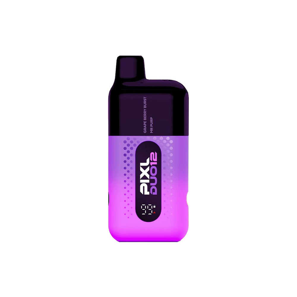 
                  
                    Purple Pixl Duo 12 vaping device on a white background
                  
                