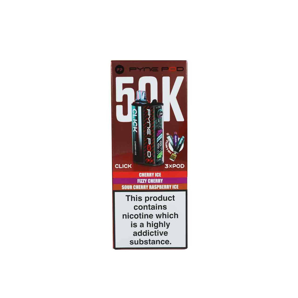 
                  
                    Pyne Pod Click 50K Vape Kit Cherry Edition on White Background
                  
                