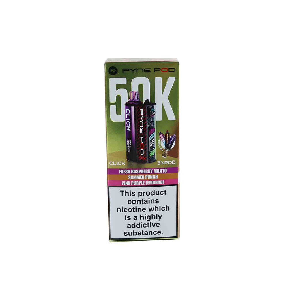 Pyne Pod Click 50K Vape Kit Drinks Edition on White Background