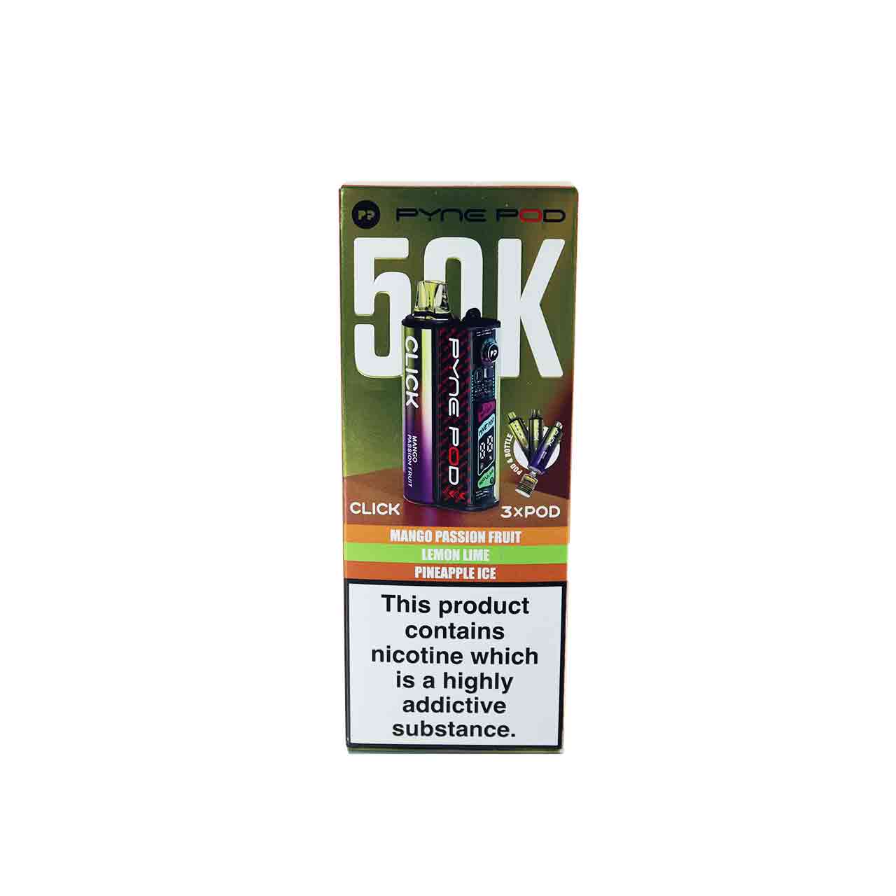 
                  
                    Pyne Pod Click 50K Vape Kit Yellow Edition on White Background
                  
                