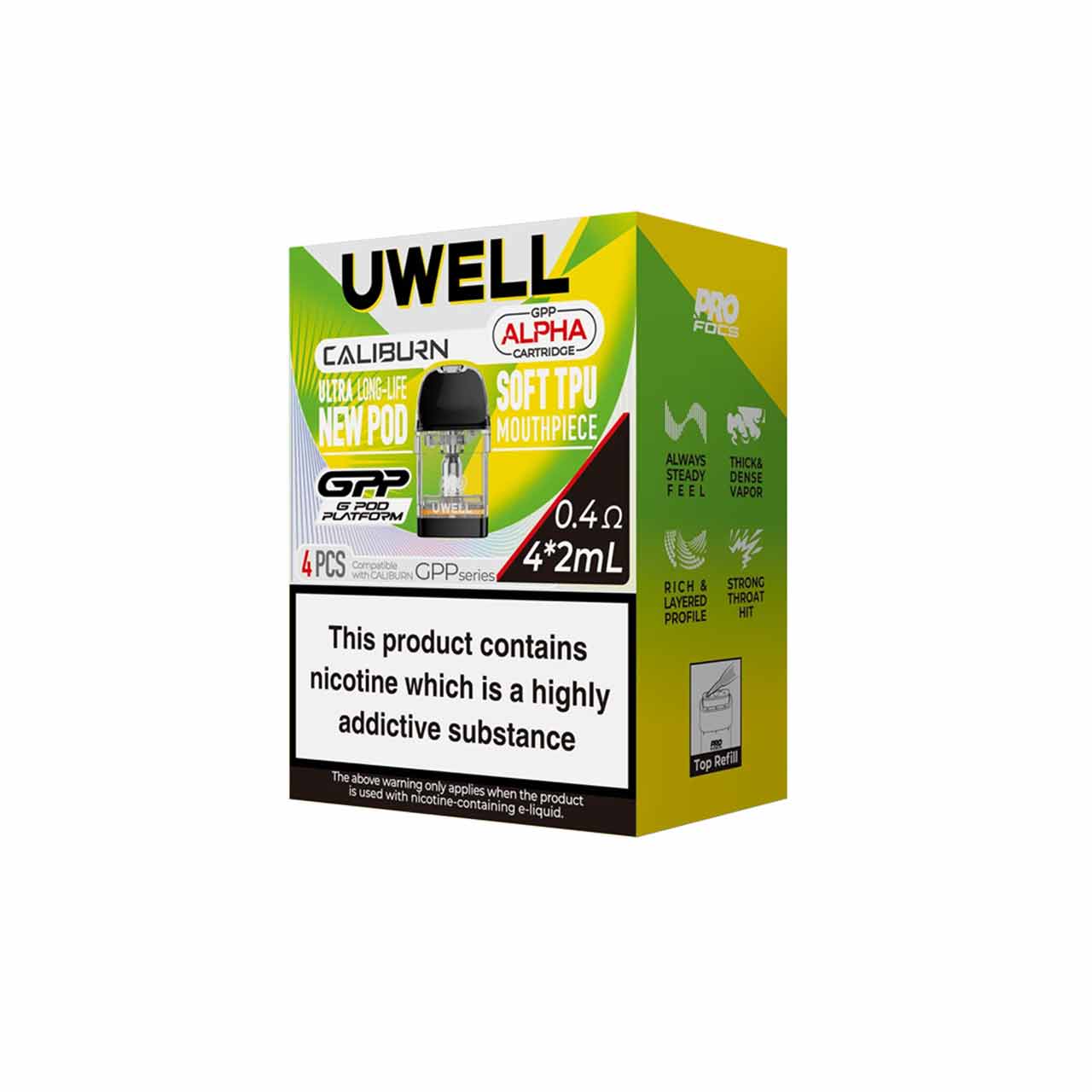 
                  
                    Uwell Caliburn GPP Alpha Pods 0.4ohm - 4 Pack (2ml)
                  
                