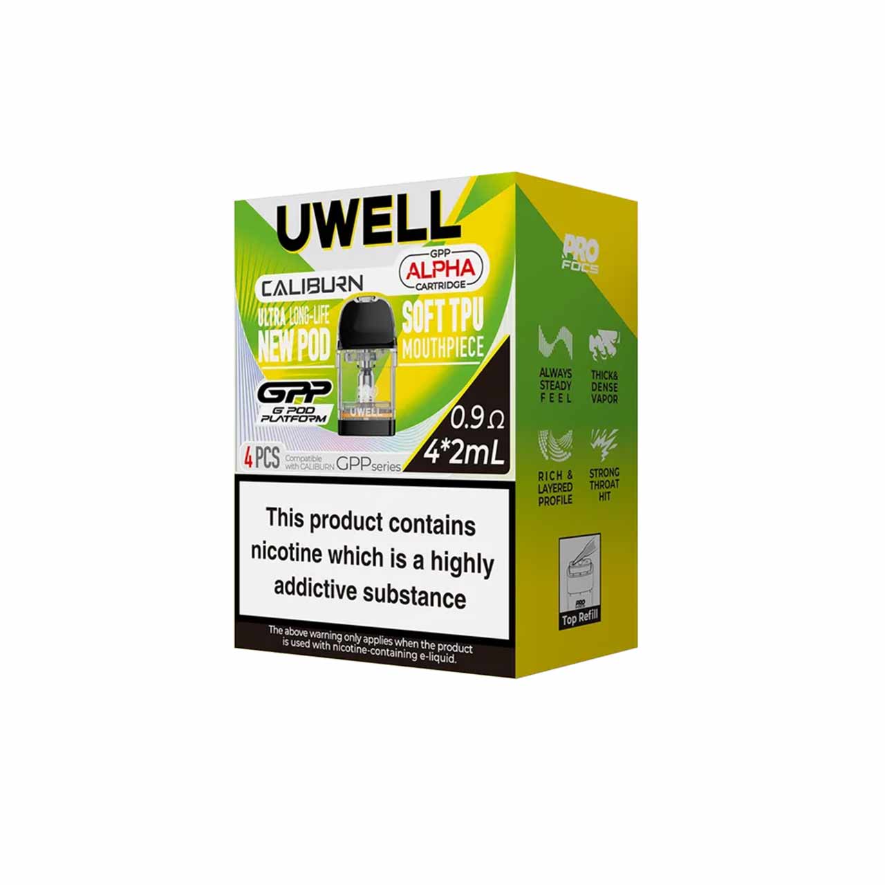 
                  
                    Uwell Caliburn GPP Alpha Pods 0.9ohm - 4 Pack (2ml)
                  
                