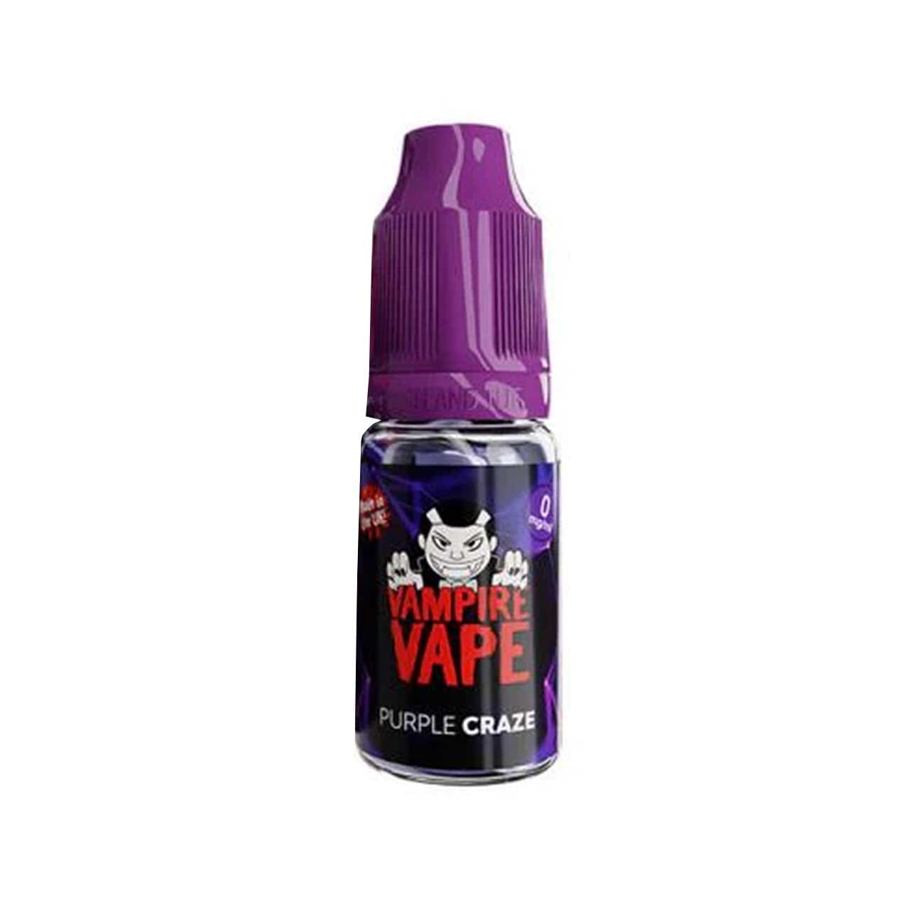 
                  
                    Vampire Vape Purple Craze e-liquid bottle on a white background
                  
                