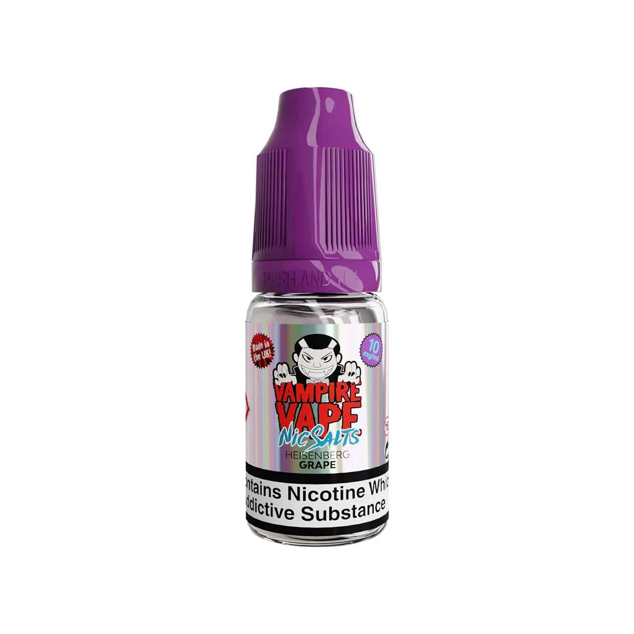 
                  
                    Vampire Vape nic salts heisenberg grape bottle white background
                  
                