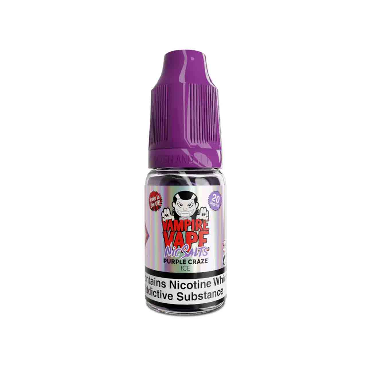 
                  
                    Vampire Vape nic salts purple craze ice bottle white background
                  
                