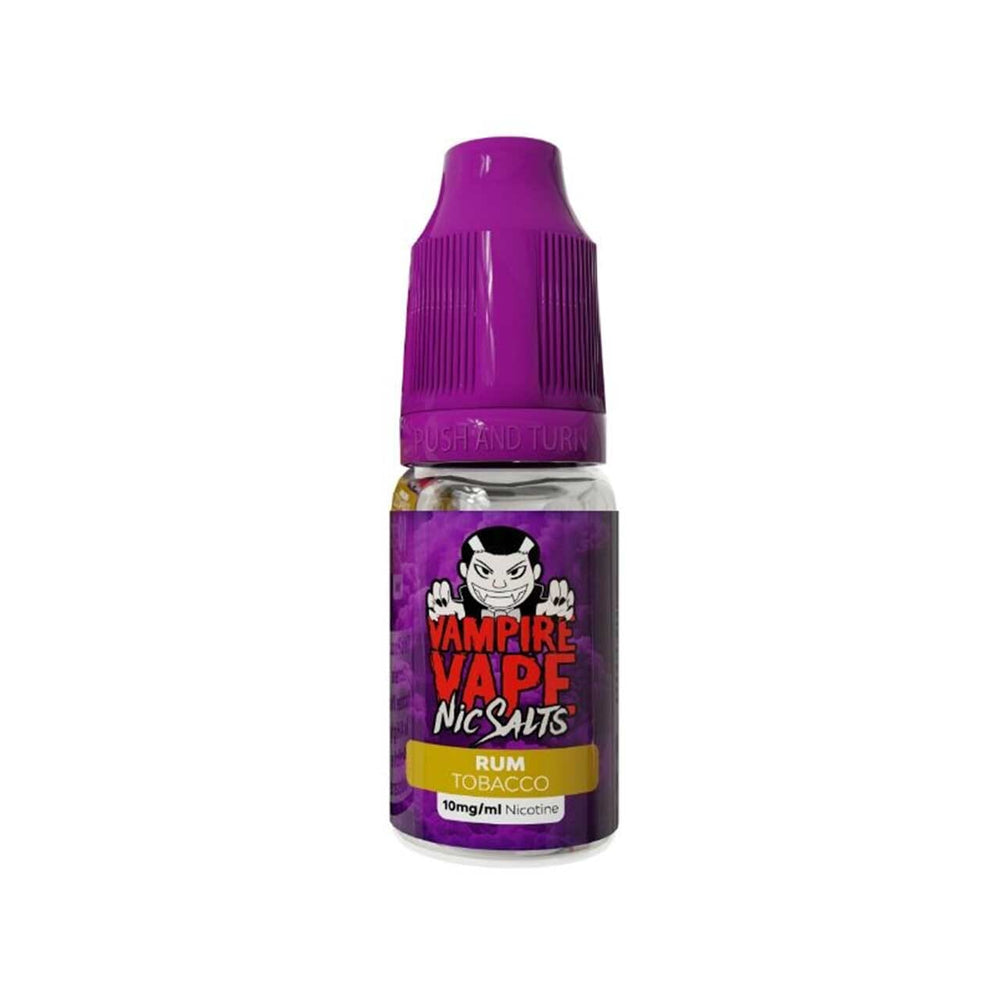 
                  
                    Vampire Vape nic salts rum tobacco bottle white background
                  
                